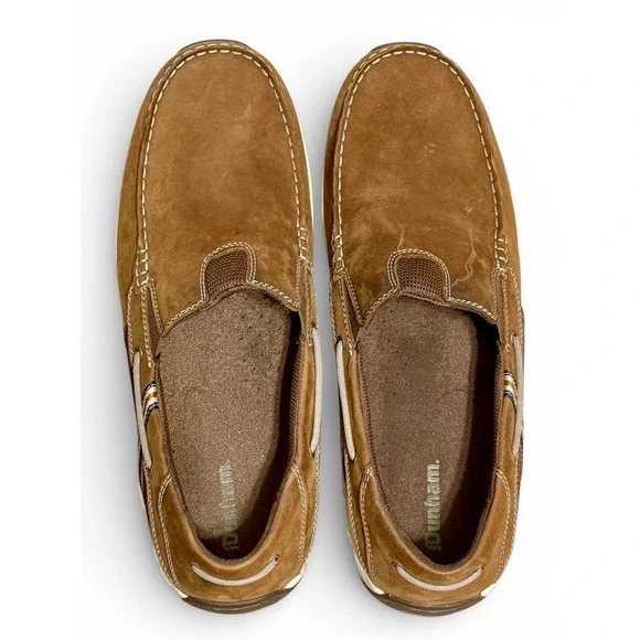 Dunham Mens Size 14/EE Windward Brown Leather Boat Shoes Slip On Loafers Wide - Picture 11 of 11